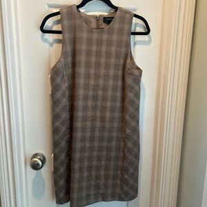 Banana Republic Brown Sheath Dress Sleeveless Crew Neck